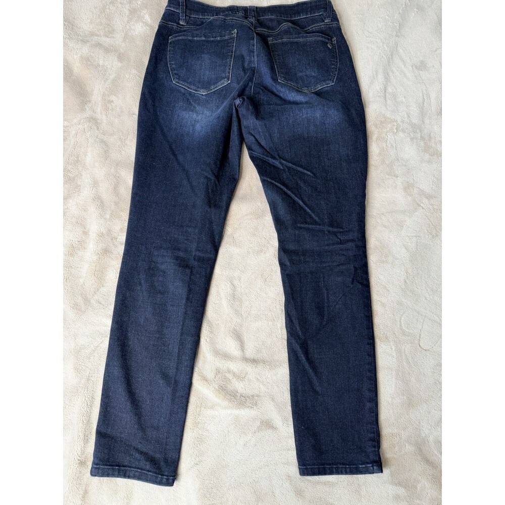 Democracy Jeans AB Solution Womens 10 Blue Dark Wash Skinny Leg High Rise - Picture 2 of 12
